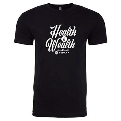 Vidafy Health is Wealth - Black Crew - VFY22002BLK