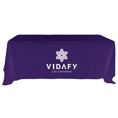 Vidafy Logo White - Purple Table Cloth - VFY21315