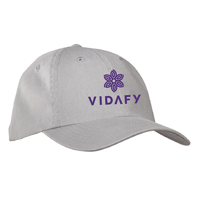 Vidafy Logo Garment Washed Hat - Chrome - VFY21418