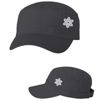 Vidafy Logomark Text Military Style Hat - Charcoal - VFY21420