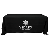 Vidafy Logo White - Black Table Cloth - VFY21316