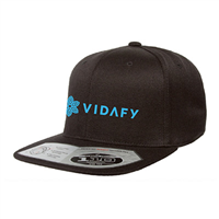 Vidafy Logo Flat Bill Snap Back - Black - VFY21411
